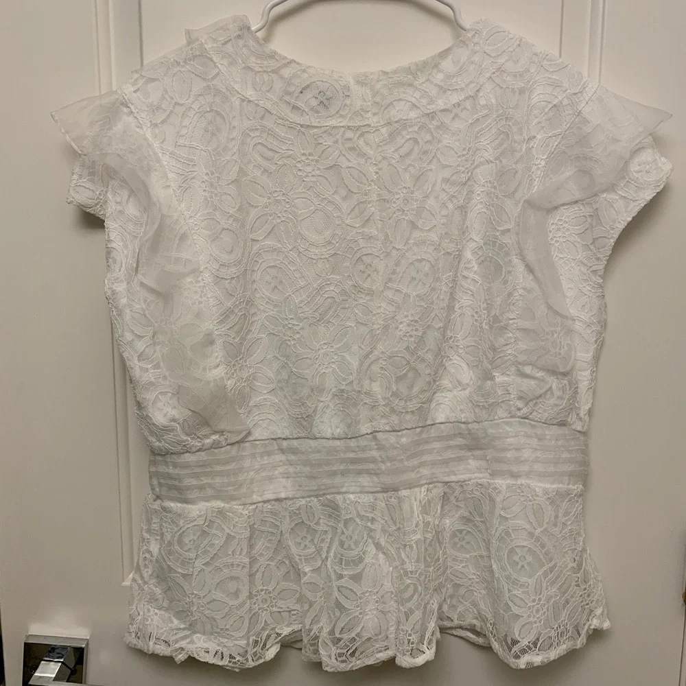 White Ruffle Top - Picture 2 of 3